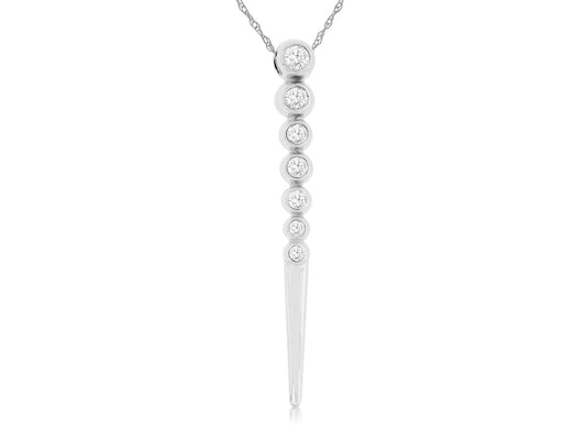 Seven Diamond Drop Pendant - Park City Jewelers