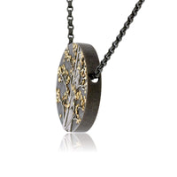 Silver, 18K Gold, & Nugget Gold Aspen Duet I Pendant - Park City Jewelers