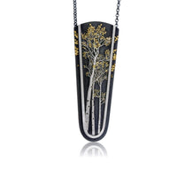 Silver, 18K Gold, & Nugget Gold Aspen Duet Pendant - Park City Jewelers