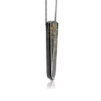 Silver, 18K Gold, & Nugget Gold Aspen Duet Pendant - Park City Jewelers