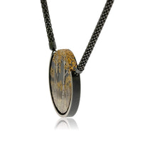 Silver, 18K Gold, & Nugget Gold First Snow Aspen Pendant - Park City Jewelers