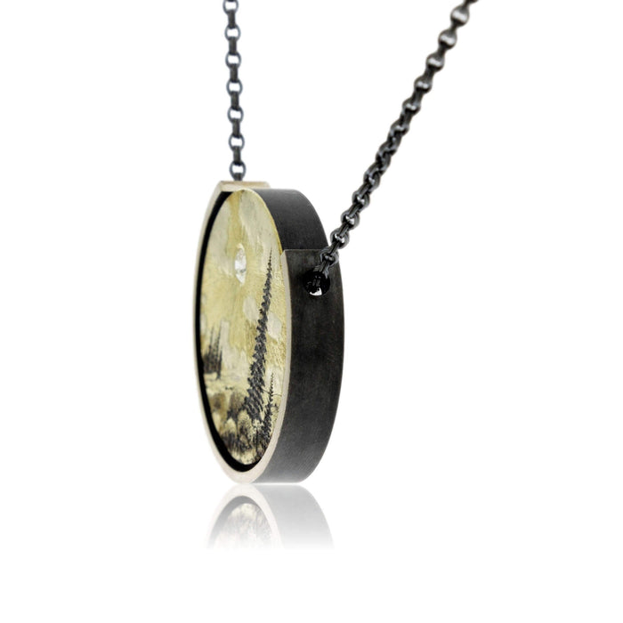 Silver, 18K Gold, & Nugget Gold Rocky Mountain Memory Scene - Park City Jewelers