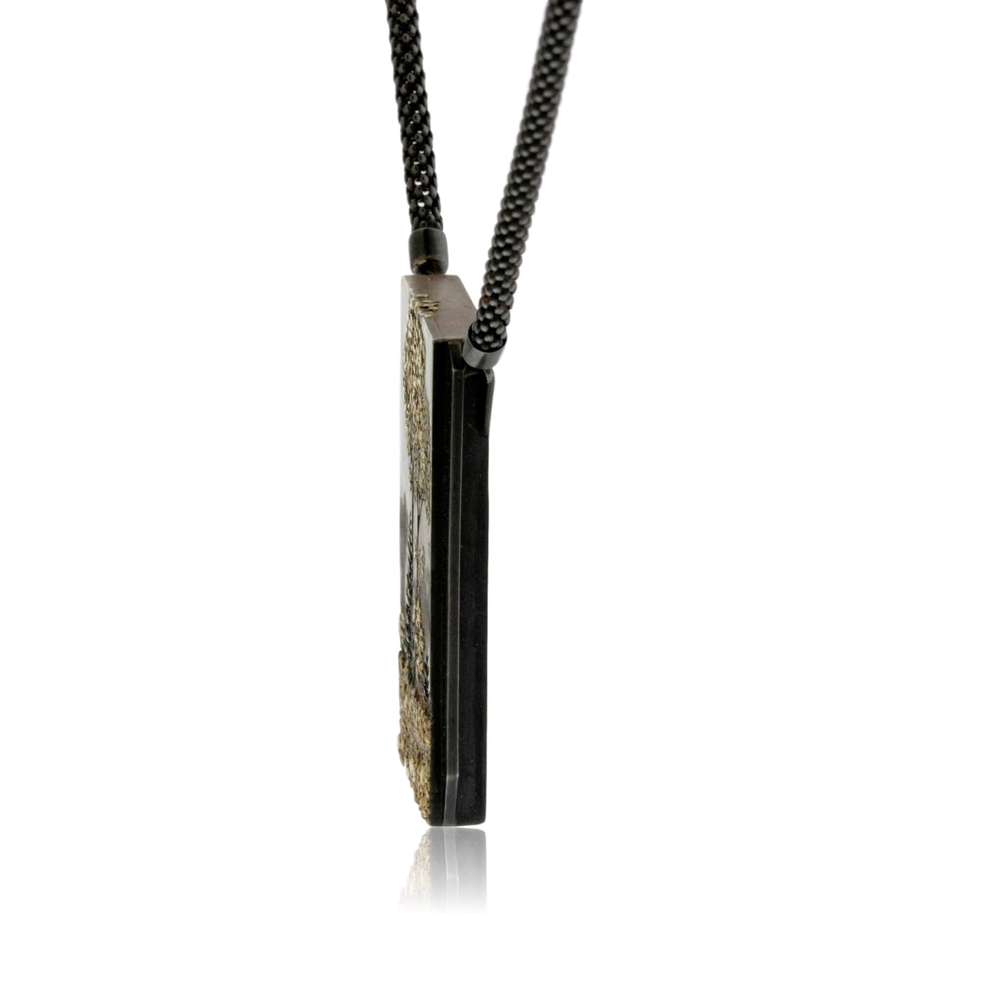 Silver, 18K Gold, & Nugget Gold Trees in the Moon Pendant - Park City Jewelers
