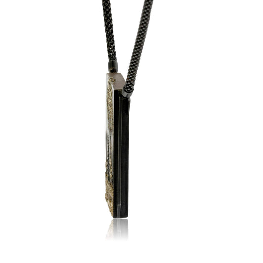 Silver, 18K Gold, & Nugget Gold Trees in the Moon Pendant - Park City Jewelers