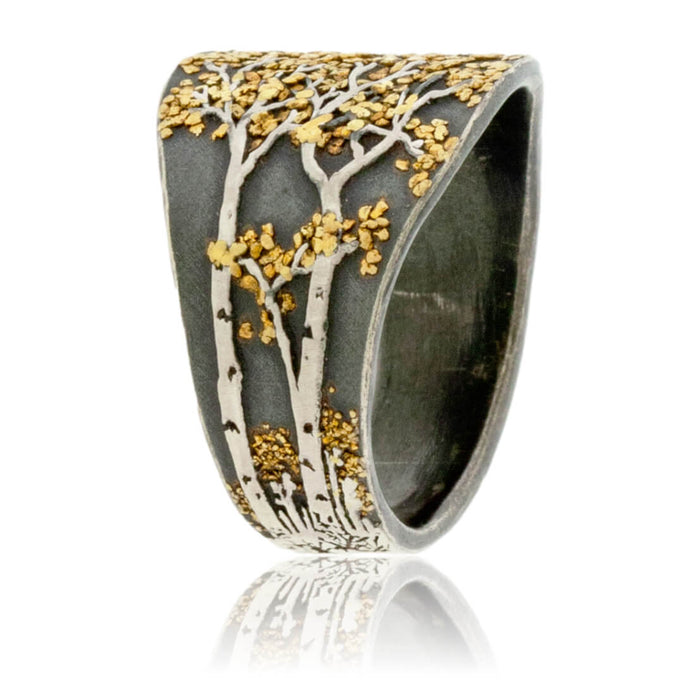 Silver & Gold Aspen Bloom Ring - Park City Jewelers