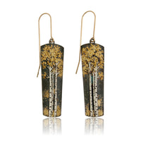 Silver & Gold Nugget Aspen Tree Earrings - Park City Jewelers