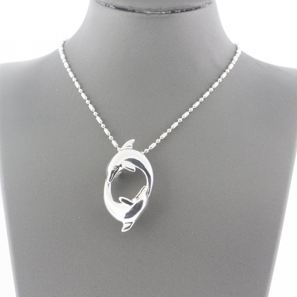 Silver Nose to Tail Dolphin Pendant - Park City Jewelers