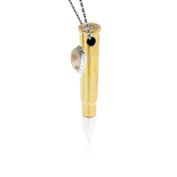 Silver Tipped Elk Ivory Side Bullet Necklace - Park City Jewelers