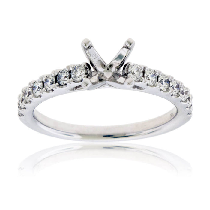 Simple Cathedral .50ctw Semi Mount Diamond Ring - Park City Jewelers