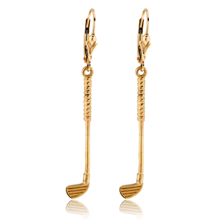 Simple Dangle Golf Club Earrings - Park City Jewelers
