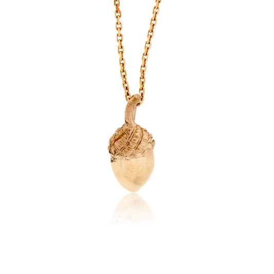 Simple Small Acorn Pendant - Park City Jewelers