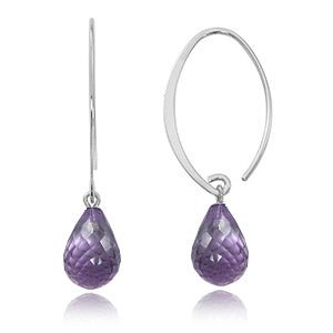 Simple Sweep Faceted Amethyst Earrings - Park City Jewelers