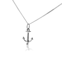 Single Diamond Anchor Pendant with Chain - Park City Jewelers