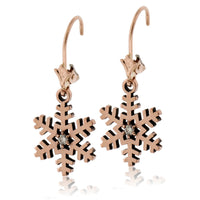 Single Diamond Snowflake Earrings - Park City Jewelers