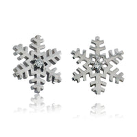 Single Diamond Snowflake Stud Earrings - Park City Jewelers