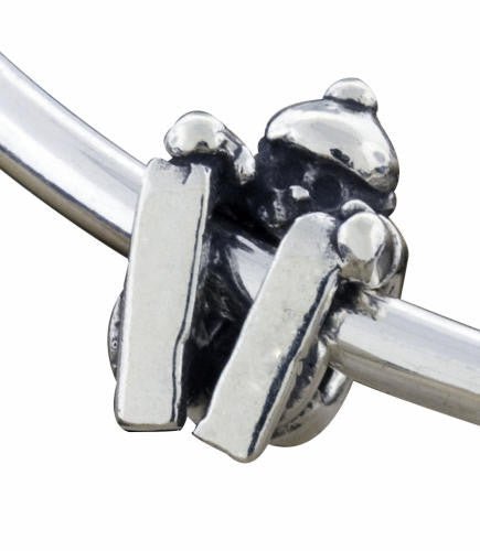 Skier Bracelet Bead Charm - Park City Jewelers