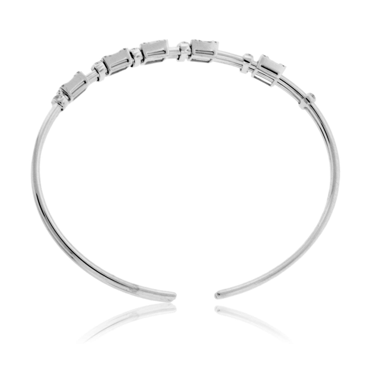 Sliding Center Diamond Cuff Style Bracelet - Park City Jewelers