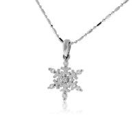 Small Diamond Tipped Snowflake Necklace - Park City Jewelers