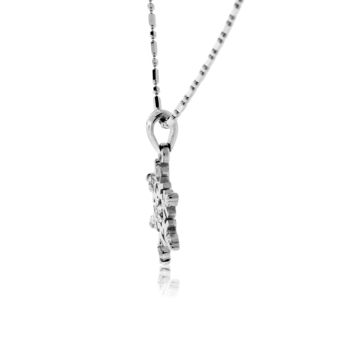 Small Diamond Tipped Snowflake Necklace - Park City Jewelers
