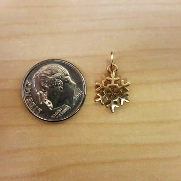 Small Dome Snowflake Charm or Necklace - Park City Jewelers