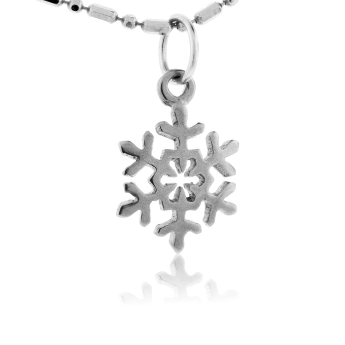 Small Dome Snowflake Charm or Necklace - Park City Jewelers
