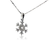 Small Pave Diamond Snowflake Necklace - Park City Jewelers