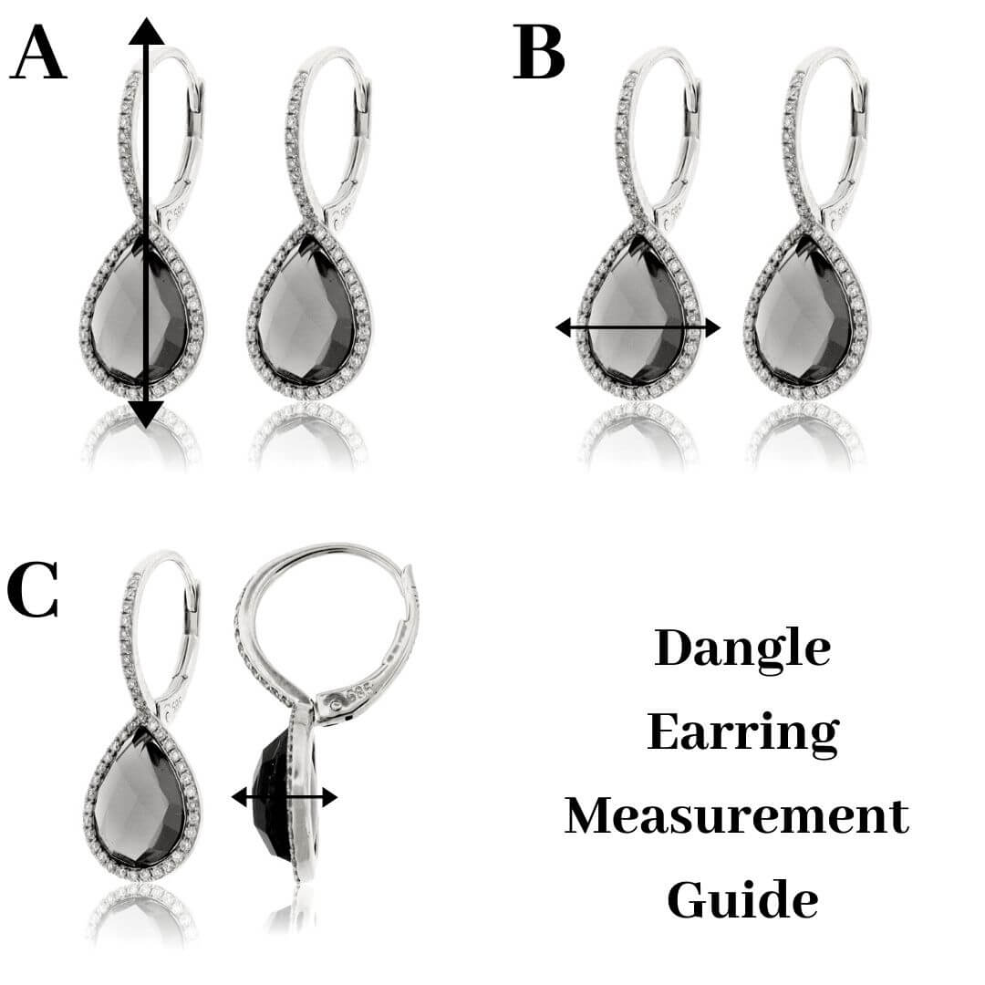 Smoky Quartz, Ruby & Diamond Dangle Earrings - Park City Jewelers