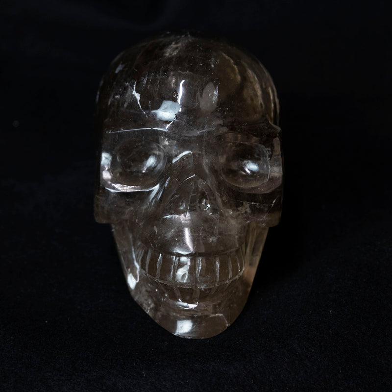 Smoky Quartz Skull 6 Inch Carving - Park City Jewelers