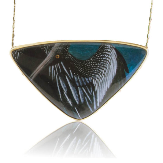 Snake Bird at Night Necklace or Brooch - Park City Jewelers