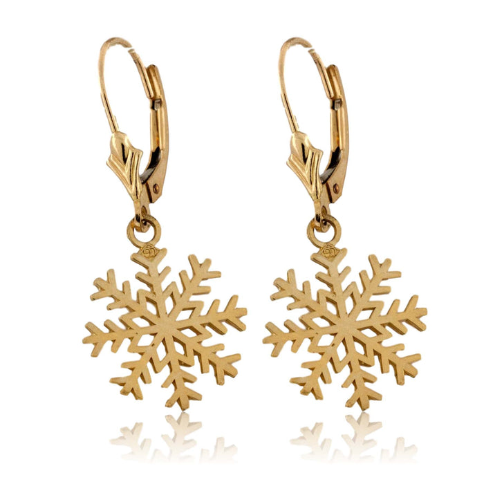 Snowflake Leverback Dangle Earrings - Park City Jewelers