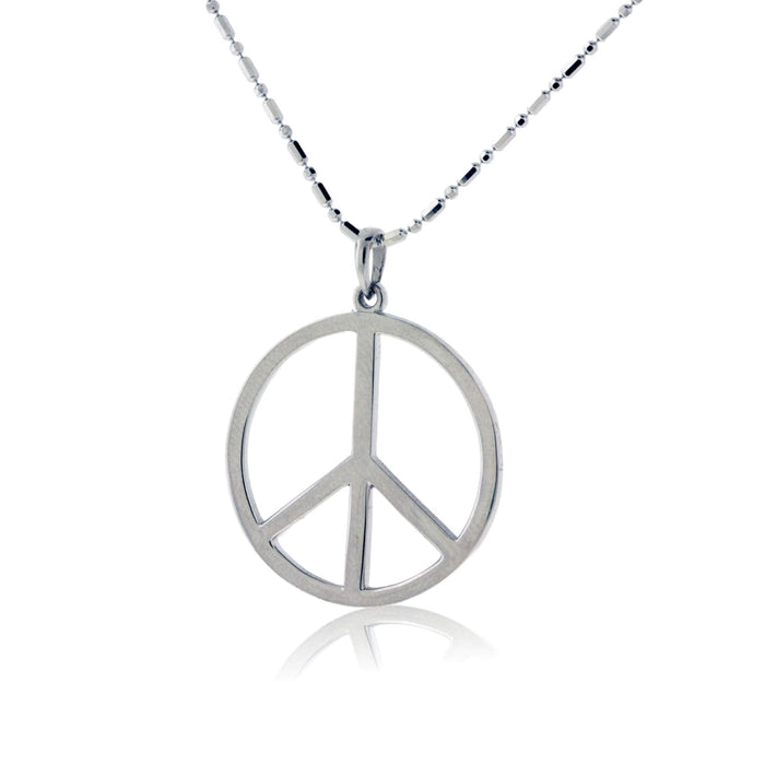 Solid Peace Sign Pendant - Park City Jewelers