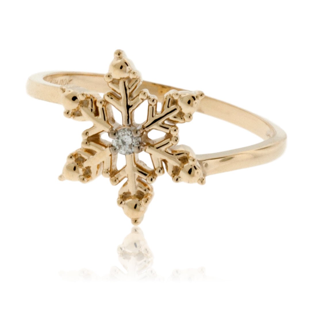 Solitaire Diamond Snowflake Ring - Park City Jewelers