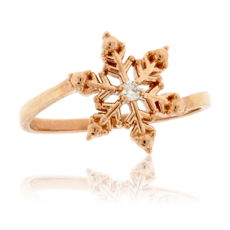 Solitaire Diamond Snowflake Ring - Park City Jewelers