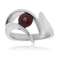 Solitaire Garnet Ring - Park City Jewelers