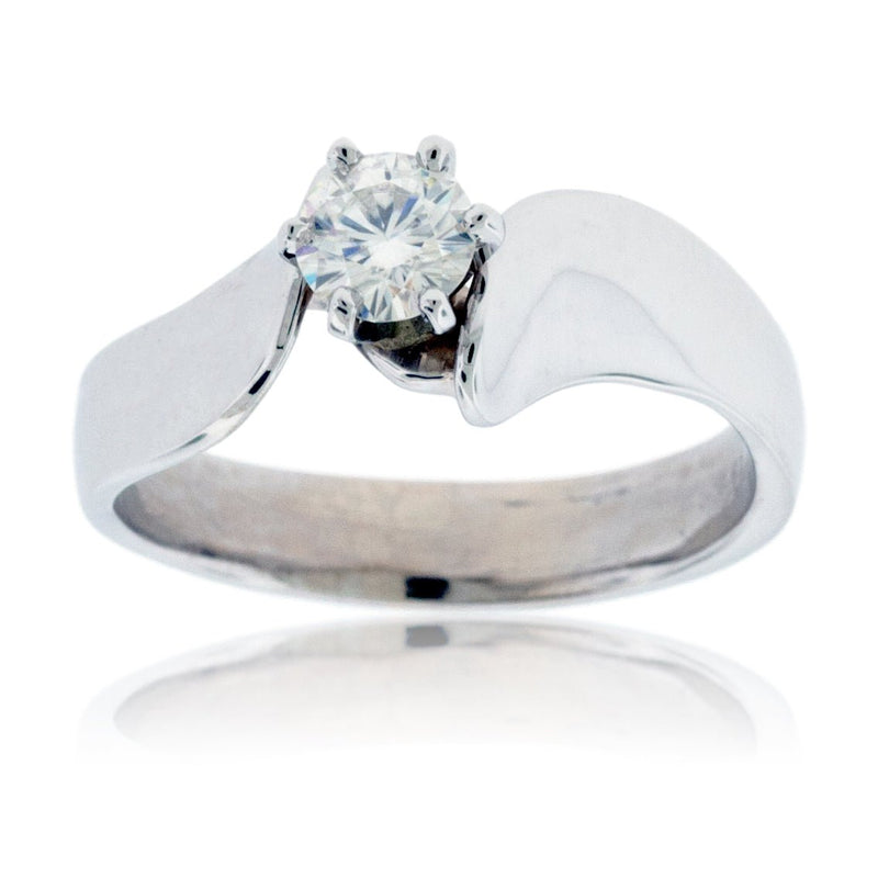 Solitaire Moissanite Engagement Ring - Park City Jewelers