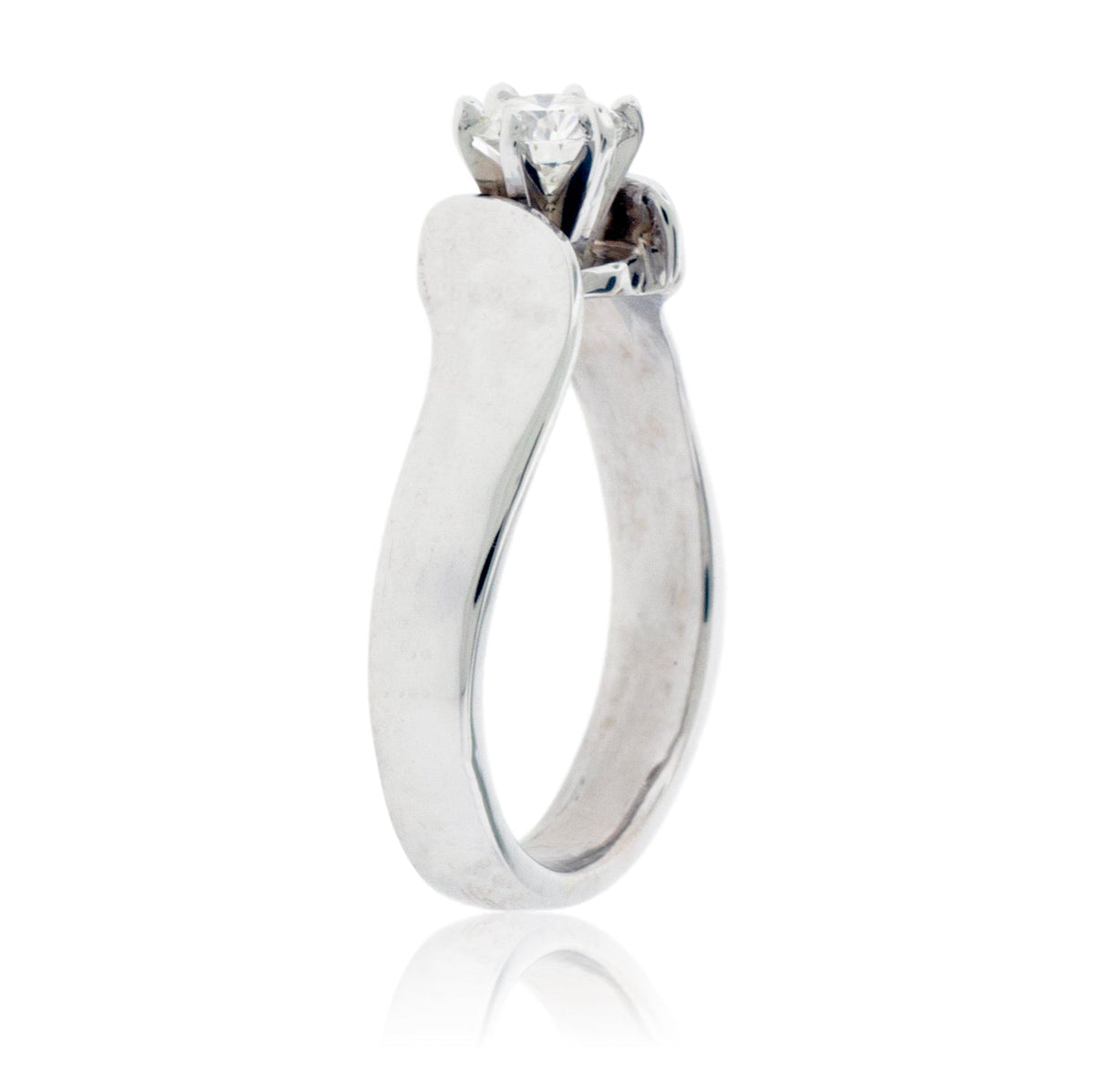 Solitaire Moissanite Engagement Ring - Park City Jewelers
