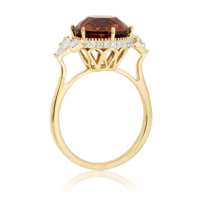 Spessartine Garnet & Diamond Accented Ring - Park City Jewelers