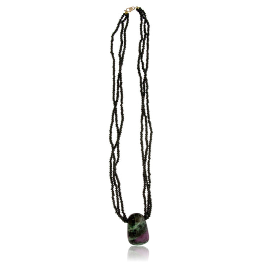 Spinel & Rhodonite Beaded Necklace - Park City Jewelers