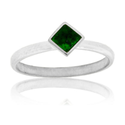 Square On Point Maw-Sit-Sit Inlay Ring - Park City Jewelers
