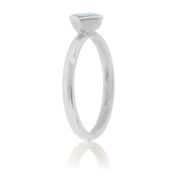 Square On Point Opal Inlay Ring - Park City Jewelers