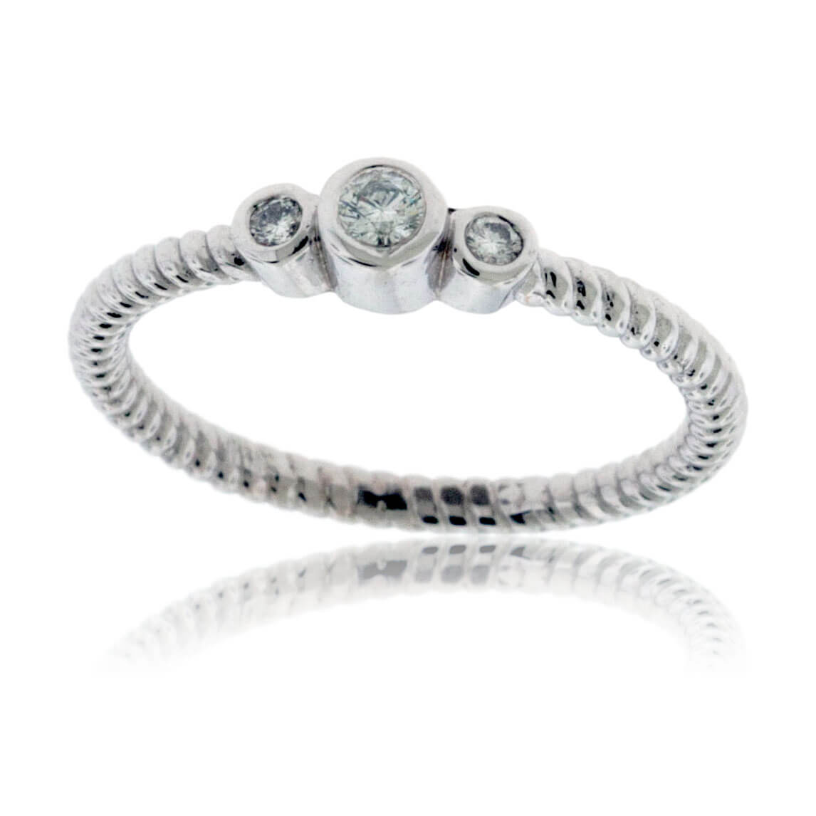 Stackable 3 Stone Diamond Ring - Park City Jewelers