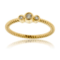 Stackable 3 Stone Diamond Ring - Park City Jewelers
