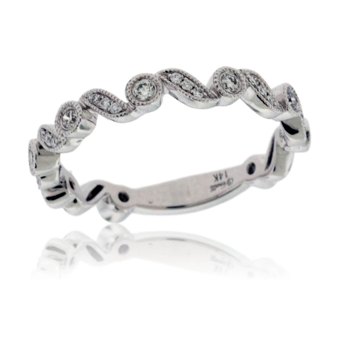 Stackable Milgrain Style Diamond Band - Park City Jewelers
