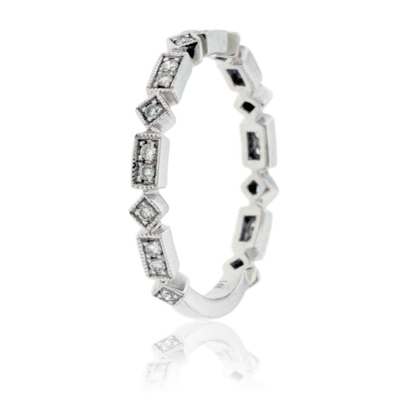 Stackable Milgrain Style Diamond Band - Park City Jewelers