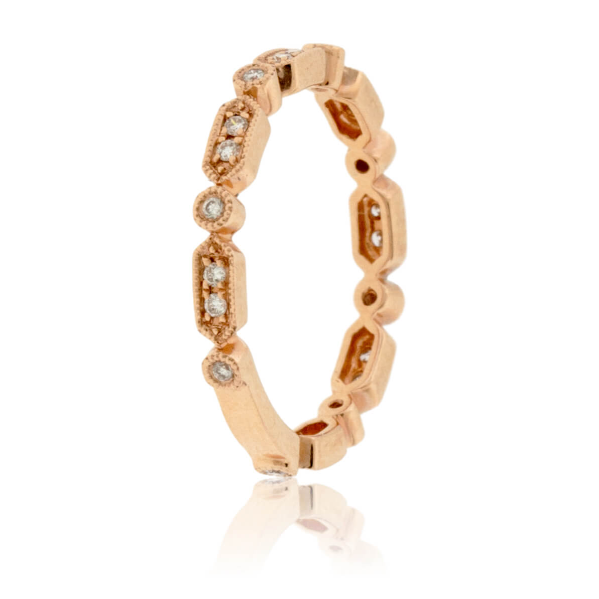 Stackable Milgrain Style Diamond Band - Park City Jewelers