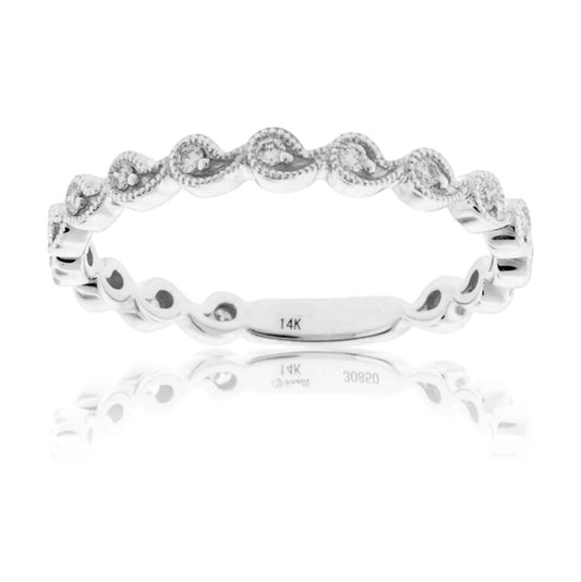 Stackable Milgrain Style Diamond Band - Park City Jewelers