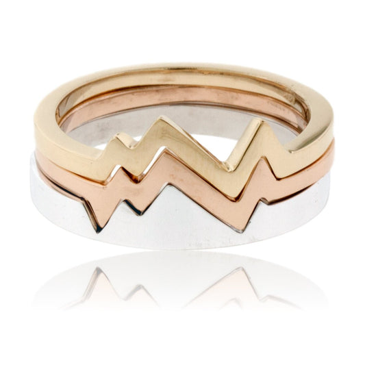 Stackable Mountain Band Base - Park City Jewelers