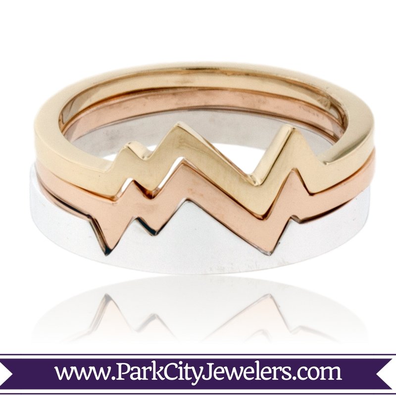 Stackable Mountain Band Ring 2 - Park City Jewelers