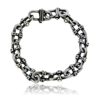 Stainless Steel Antique Distressed Mariner Chain Bracelet - Park City Jewelers