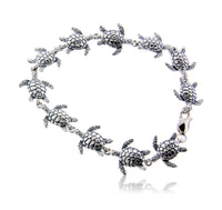 Sterling Silver 11 Turtle Link Bracelet - Park City Jewelers